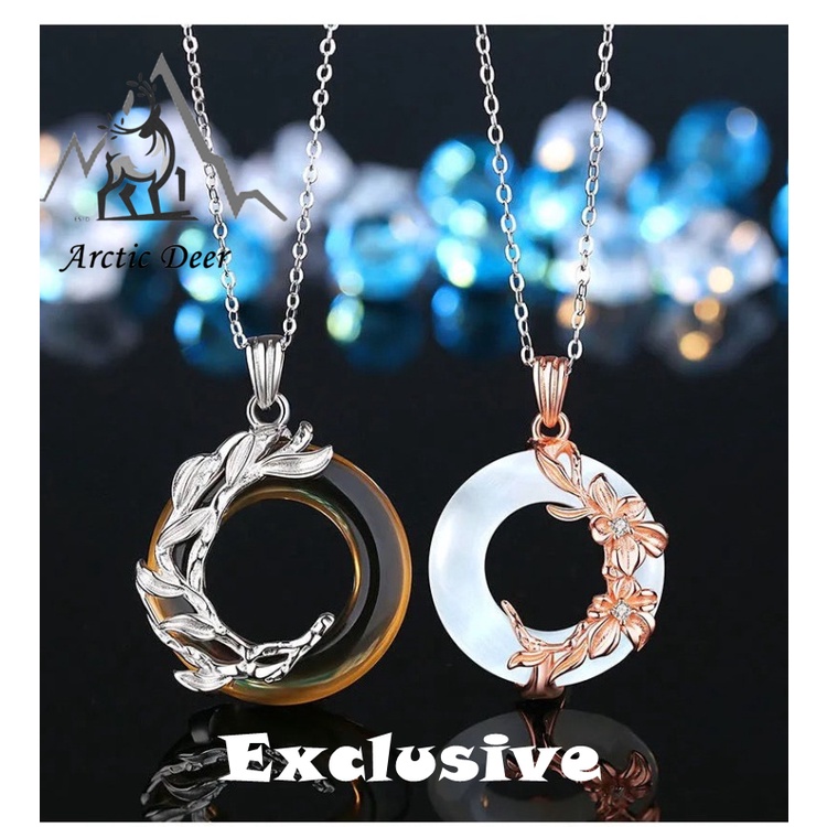 Kalung Couple-Exclusive kalung pasangan Chinese style kalung Opal Original Arctic Deer