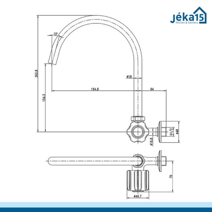 KRAN SINK WASSER | KRAN CUCI PIRING | TB-040