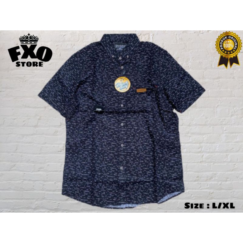 Kemeja Santai Casual Distro Original Black Surf