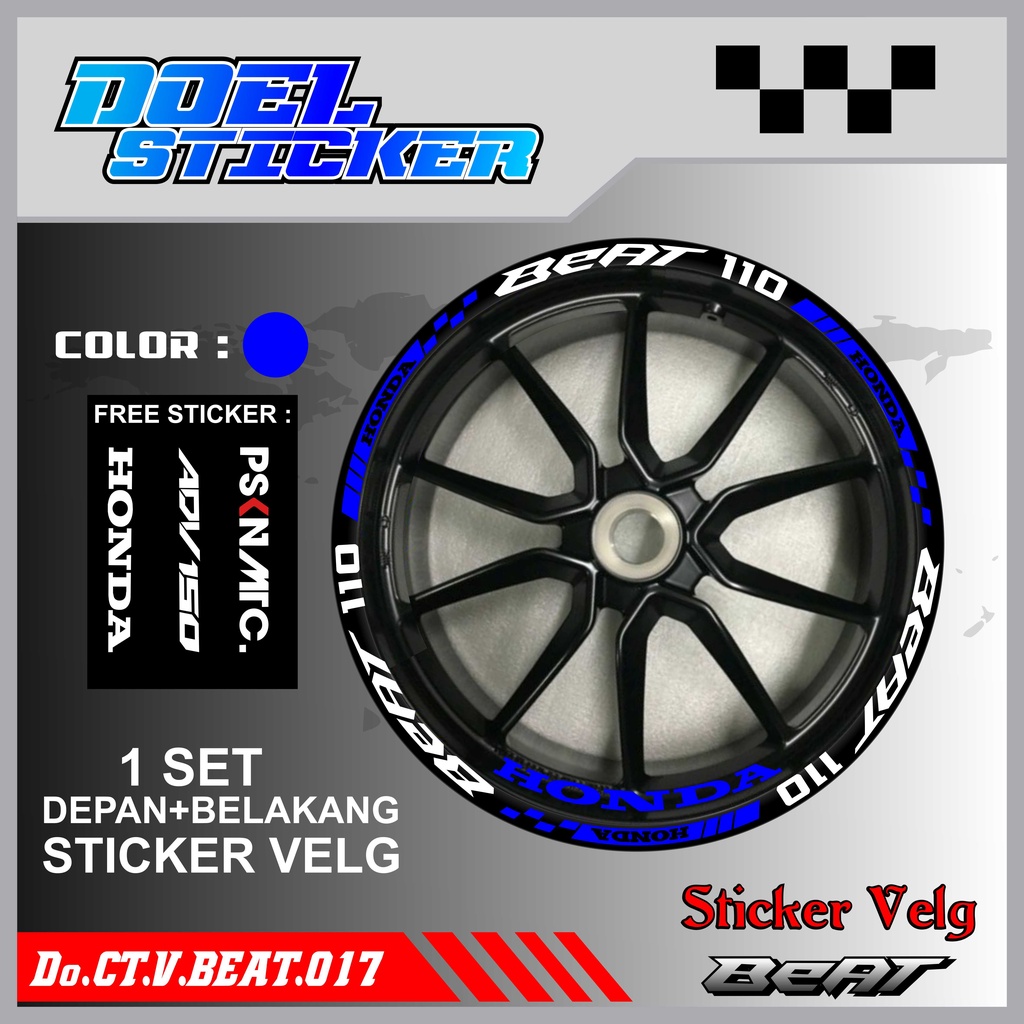 STICKER CUTTING LIST VELG HONDA BEAT VARIASI MOTOR DOEL 017