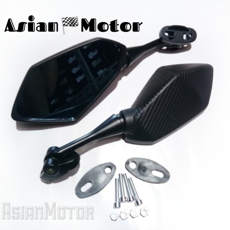 Spion Sepion Tekuk Model Ninja 250 Carbon Spion Sepion Lipat Carbon Nmax Pcx CBR150 N250 CBR250 UNIVERSAL