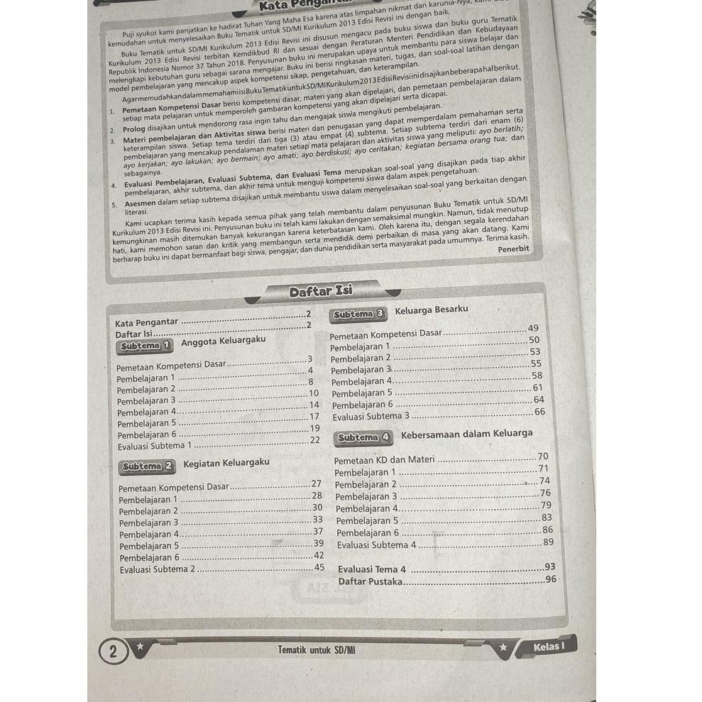 [KODE PRODUK 8SFjk7735] PAKET LENGKAP LKS TEMATIK SD/ MI KELAS 1 TEMA 1 2 3 4 SEMESTER 1 2022/2023 |