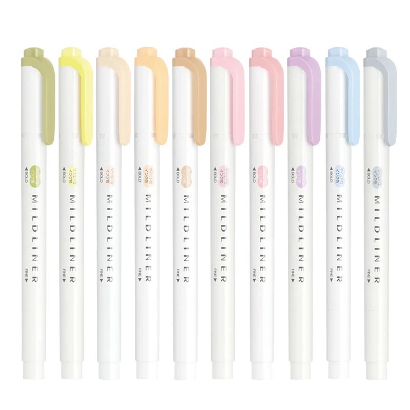 

D3W! Zebra Mildliner Gentle Natural Mild Colors Double Sided Highlighter