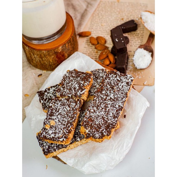 

Coco Choco Granola Bar (2 Bars) - Coconut, Dark chocolate, Almond, sea salt - goodluckbite