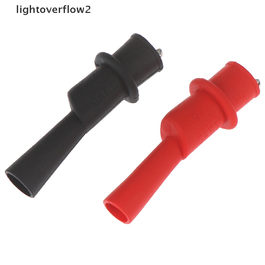 (lightoverflow2) 2pcs Klip Buaya MultiMeter Insulasi