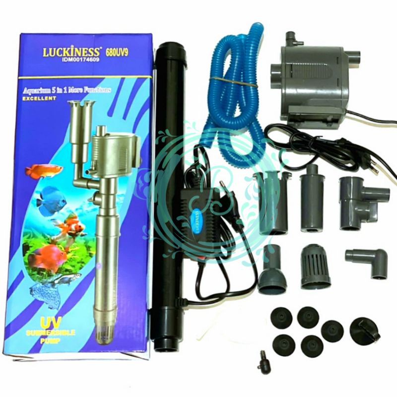 Luckiness 680UV9 Luckiness Lampu UV dan Pompa Aquarium 5in1