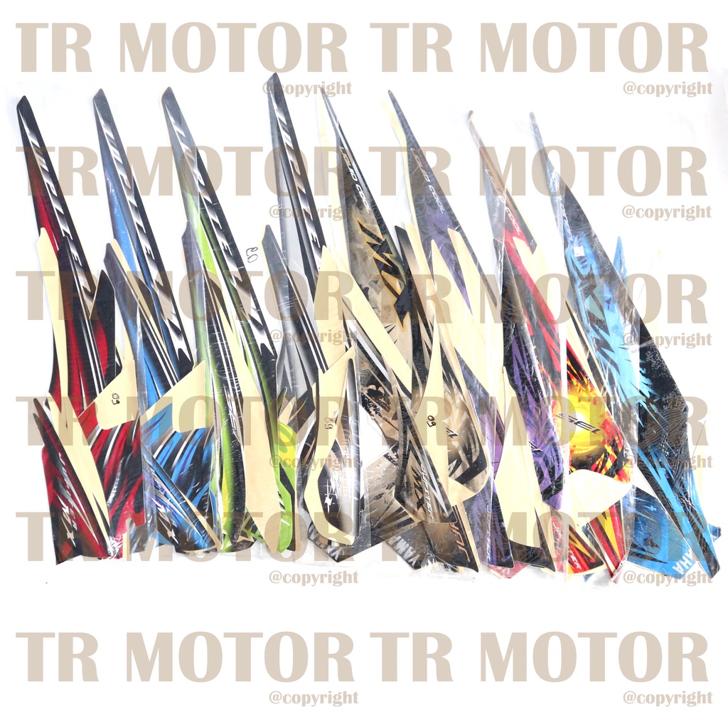 Stiker Motor Jupiter MX 2009 Sticker Striping Lis Full Set Motor