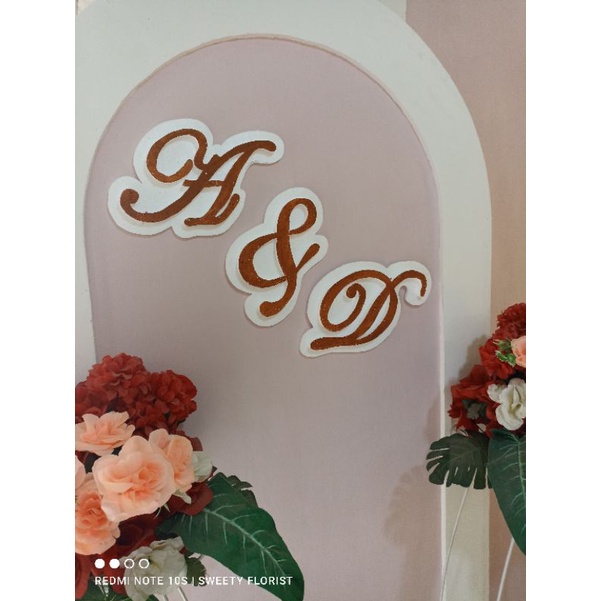 Inisial huruf nama dekorasi styrofoam double layer (tebal 3cm)