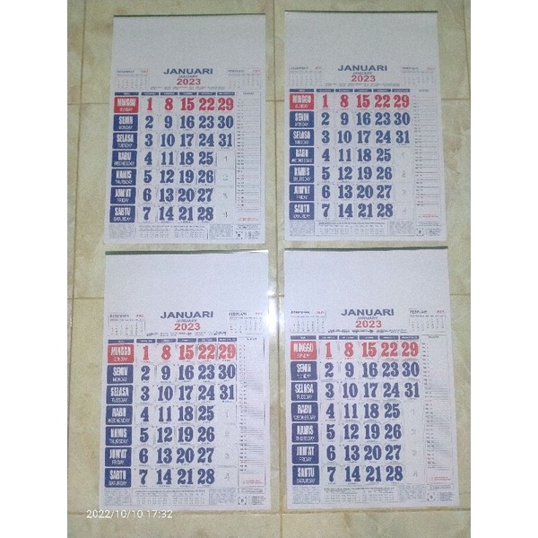 

kalender / Tanggalan bulanan polos 2023 murah meriah