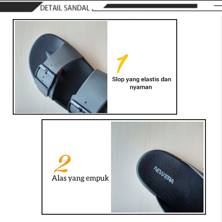 gos  NEW ERA MB 8031 Sandal karet pria | Sandal slop pria terbaru | Sandal pria Premium I Original I Slip on Sendal Karet anti slip