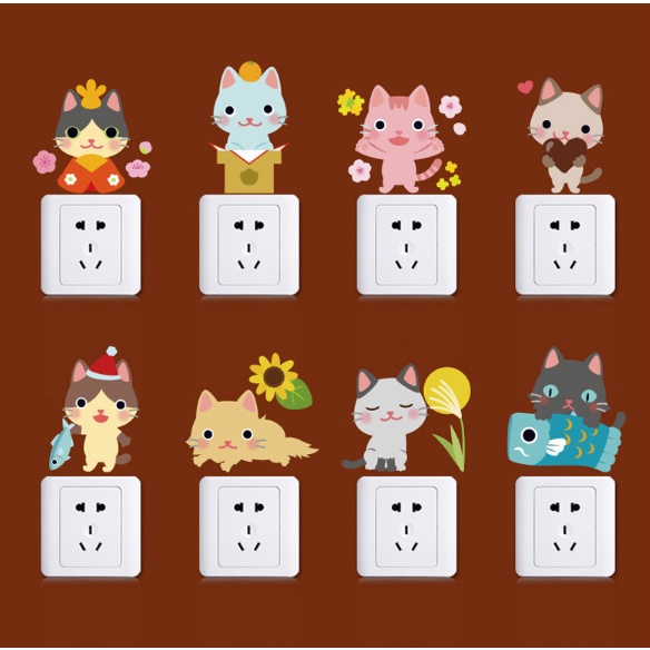 ❤ IJN ❤ WALL STICKER / STIKER DINDING SAKLAR TURN ON OFF KITCHEN 1 SET 30x60 ANIMAL