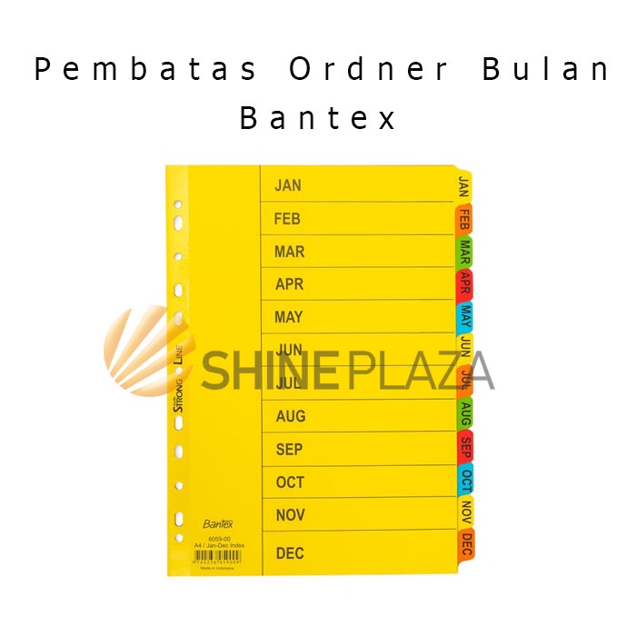 

Pembatas Ordner Bantex Bulan A4 6059 - Cardboard Index & Divider