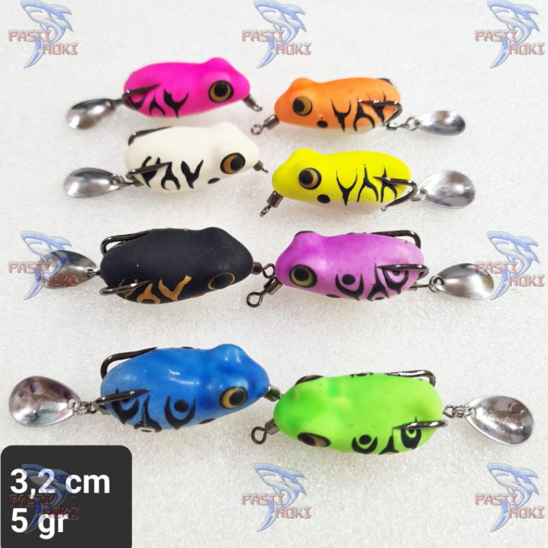 umpan pancing soft frog / kodok karet 3,2 cm 5gr