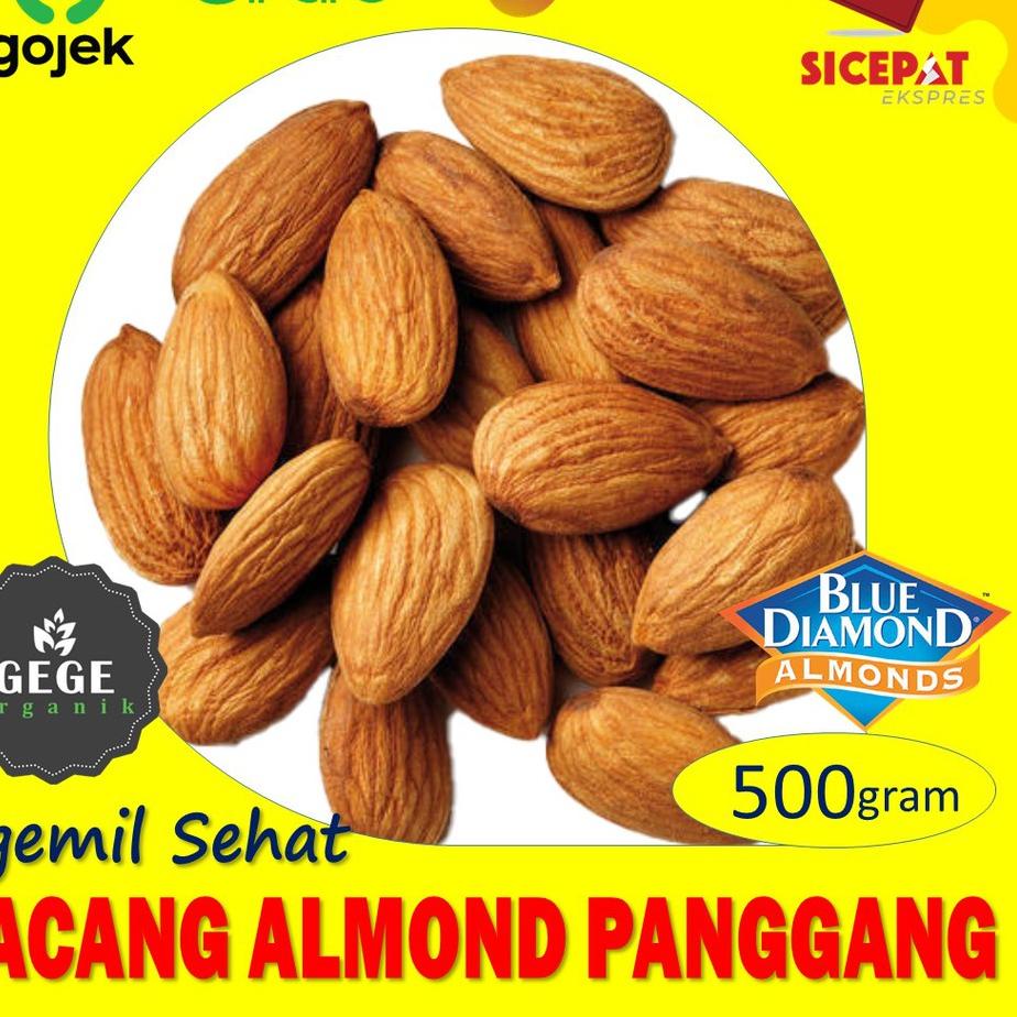 

TRXD8p3O--500gr Kacang Almond Panggang Oven Roasted Kupas Tanpa Kulit Original