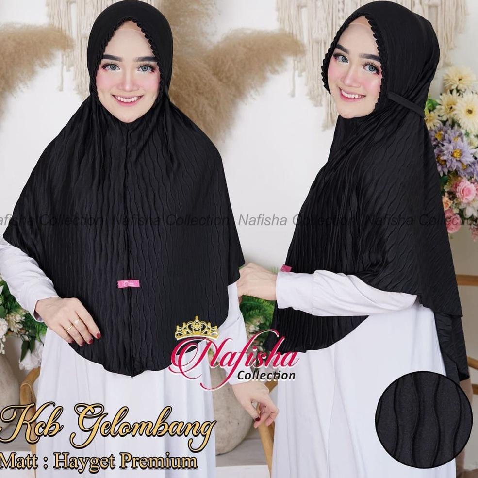 JILBAB KCB PLISKET GELOMBANG CANTIK REALPICT ORIGINAL NAFISHA - WIIZHA COLLECTION - HIJAB INSTAN KCB