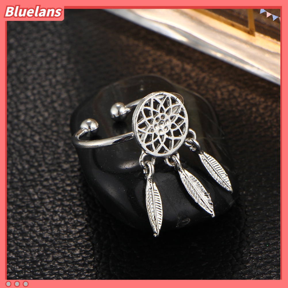 Set Perhiasan Kalung Anting Cincin Dan Gelang Desain Dream Catcher Aksen Hollow Untuk Wanita