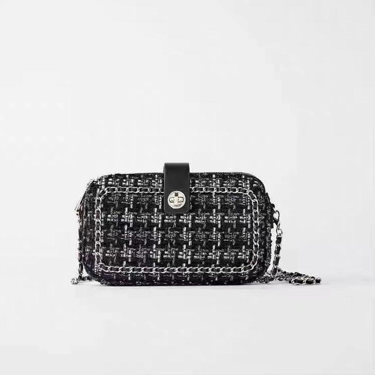 Oke Price.. 9.9 SALE NEW CROSSBODY  TAS WANITA | WOMEN BAG - ZARA4 TWEED TERBARU FASHION IMPORT  #10