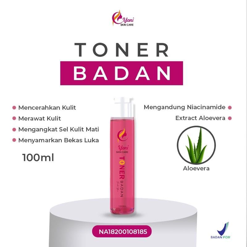 YONI SKINCARE TONER BADAN AMPUH MENGANGKAT DAKI KULIT MATI BODY TONER