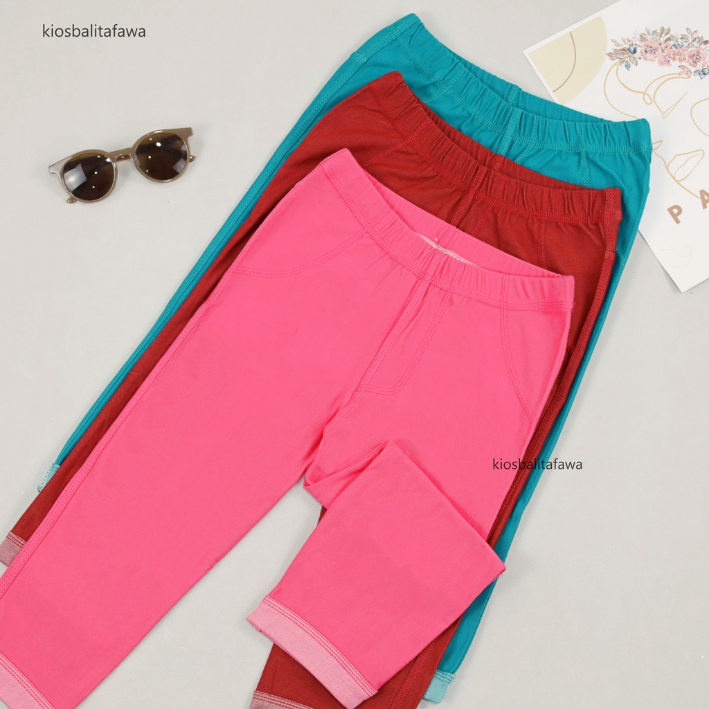 Jegging Laudya fit to XXL / PREMIUM Panjang 3/4 Polos Fashion Import Denim Semi Jeans Tebal Pendek
