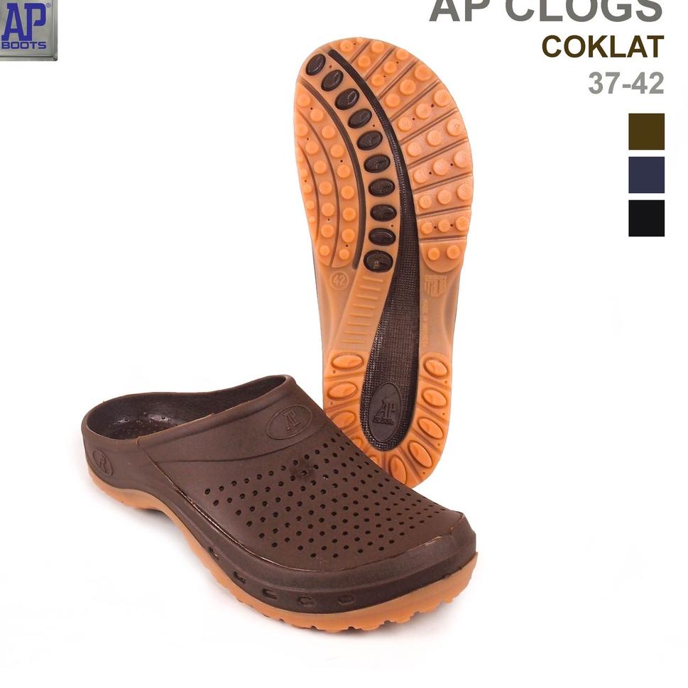 OMN.18Oc22d ▪ AP Boots Sandal Slop AP CLOGS - Sepatu Karet Anti Slip On PVC