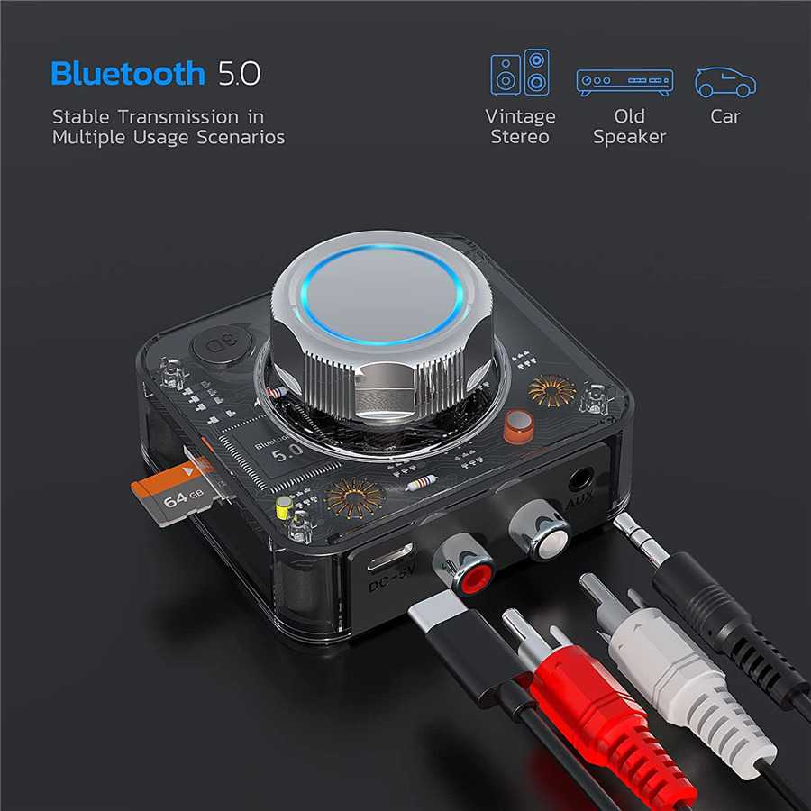 VIKEFON Wireless Audio Receiver Bluetooth 5.0 TF Card RCA AUX - C39 ( Al-Yusi )