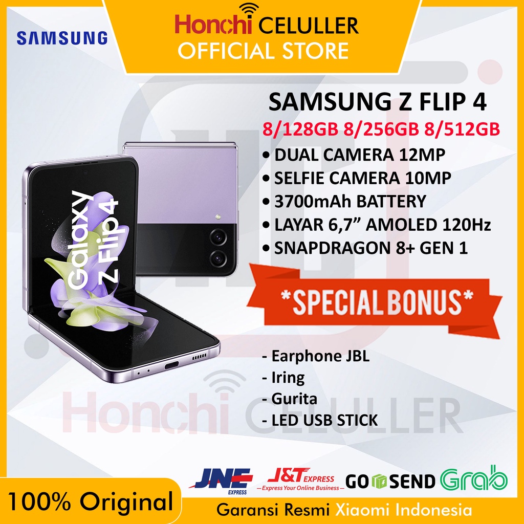 SAMSUNG Z FLIP4 FLIP 4 8/512GB 8/256GB 8/128GB GARANSI RESMI SAMSUNG INDONESIA SEIN