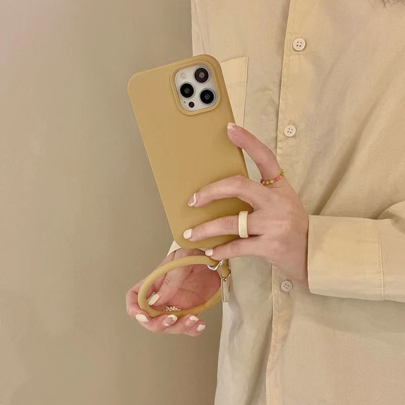 Casing Silikon iPhone 14 Pro Max13 11 12 Pro X XR XS Max 7 8 + Anti Jatuh Aksen Gelang Rantai