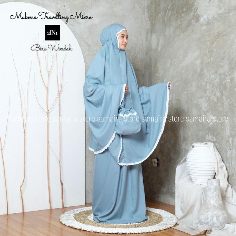 MUKENA DEWASA TRAVELING 2 IN 1 KATUN PREMIUM