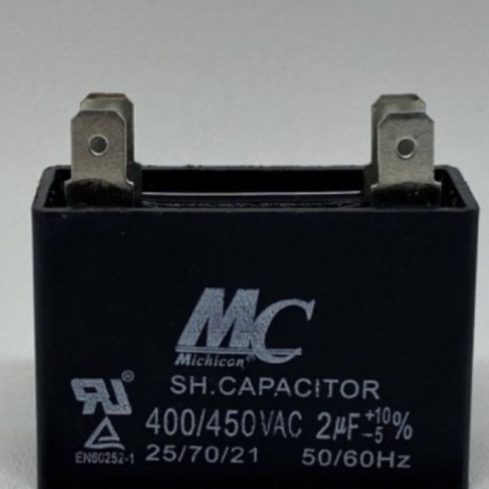 KAPASITOR FAN AC / CAPACITOR FAN 2 uF / 2 MIKRO (MERK MC) 2 KAKI