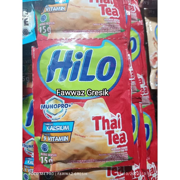 Susu Hilo Minuman Tinggi Kalsium Kemasan 10 Sachet / Renceng / Renteng Coklat Taro White Thai Tea Hazelnut