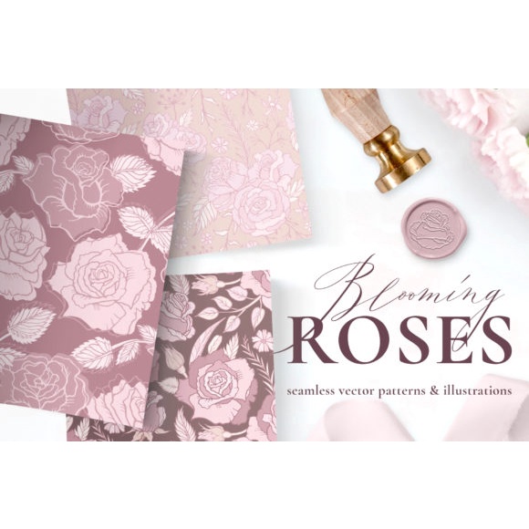 Rose Flower Patterns Illustrations