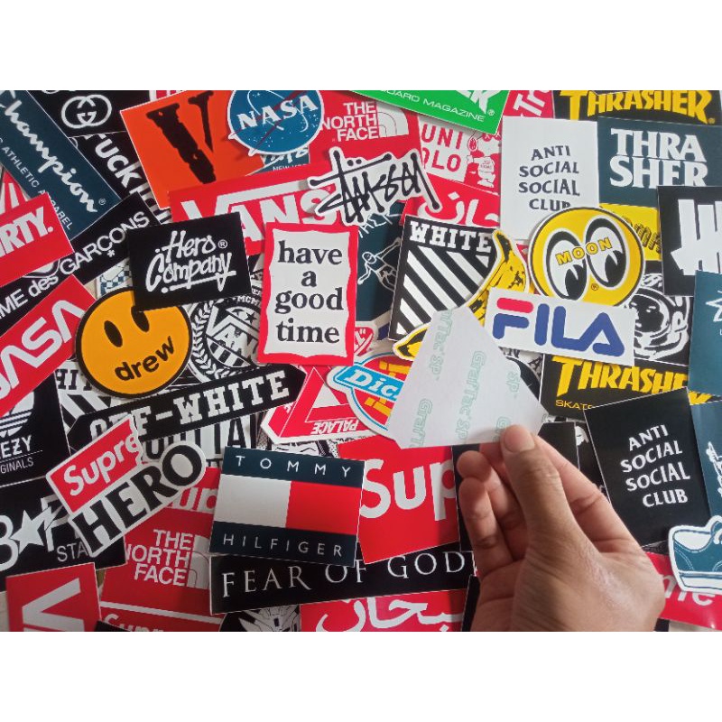 

Sticker Hypebeast Streetwear Brand Luar Thrifting
