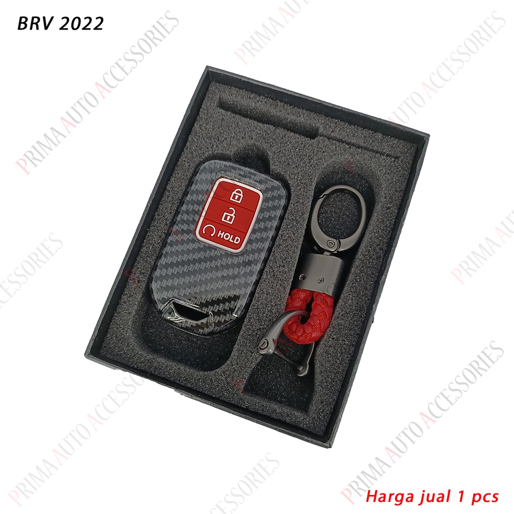 Casing Cover Hardcase Kunci Remote Mobil Fiber Carbon - Honda BRV 2022