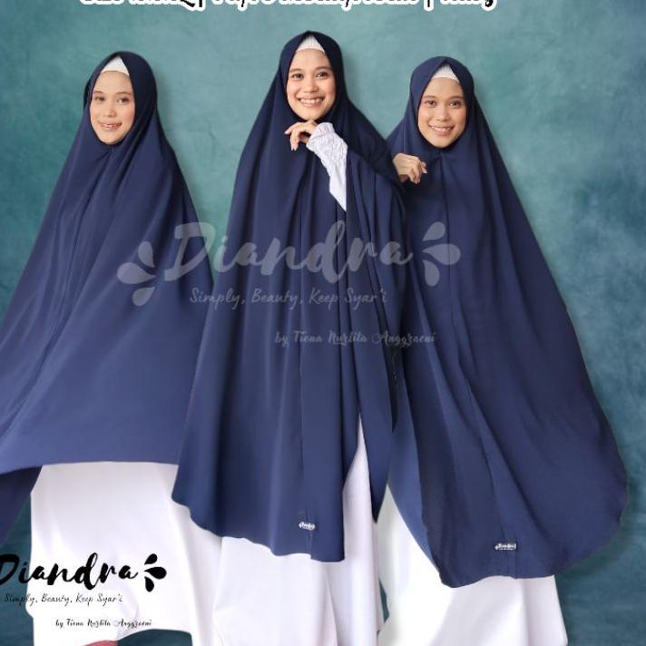 Trend ジ Diandra HijabKhimar Jumbo XXXL Wolfis Kerudung Wolfis/Wolpeach Jilbab Wolfis NonPet Syar'i