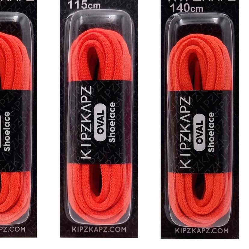 NEW PRODUCT  9.9 KIPZKAPZ TALI SEPATU LONJONG - OVAL SHOELACE 6MM - OS5 NEON SCARLET ORANGE - 90CM 1