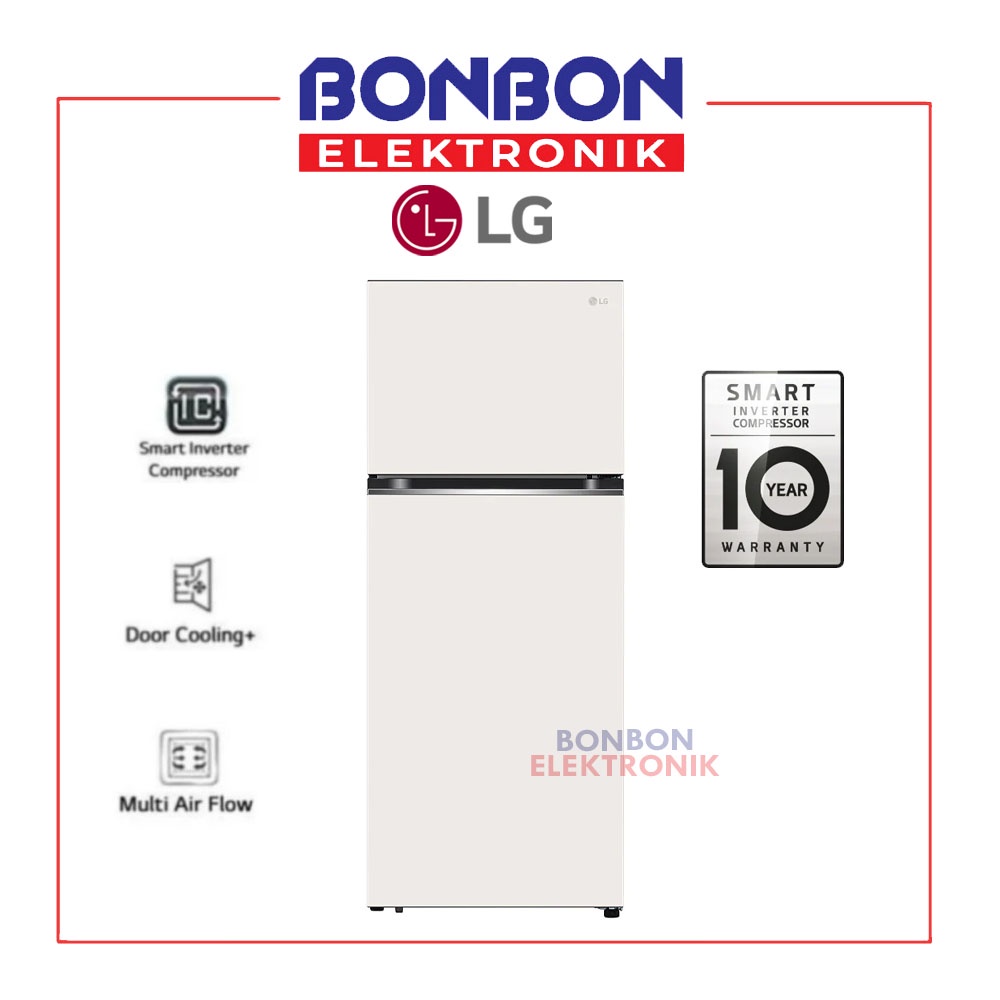 LG Kulkas 2 Pintu Macaron 374L GN-B372PQGB /GN B372PQGB Smart Inverter