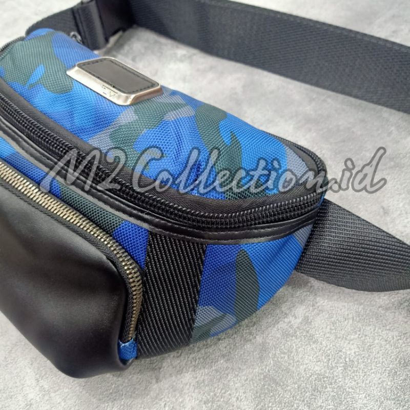 Tas Pinggang Tumi Colombus Army Blue Waistbag Tumi Belt Bag Mirror Quality