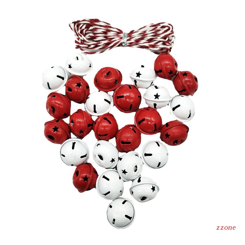 Set Bel Natal Warna Merah Dan Putih Untuk Dekorasi Rumah