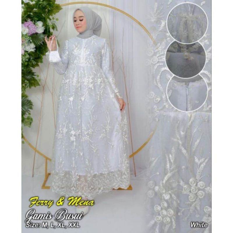 Gamis brokat busui//dress modern kondangan//gamis pesta modern//gamis terlariss//gamis murah//gamis lebaran