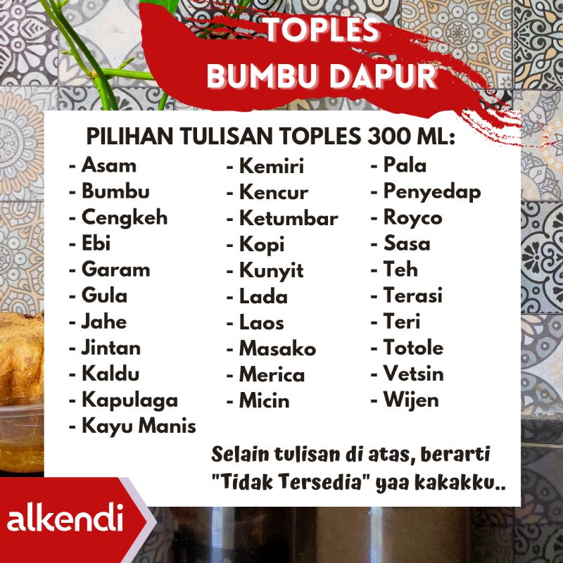 [TABUNG] TOPLES BUMBU DAPUR - HITAM || TUTUP WARNA HITAM