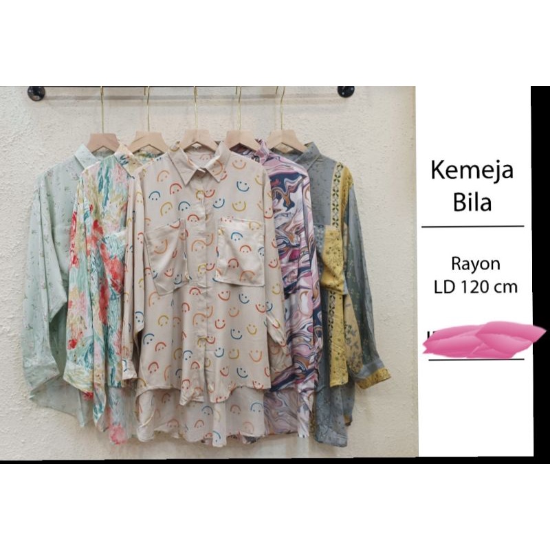 Blouse Rayon Bunga Jumbo Oversize