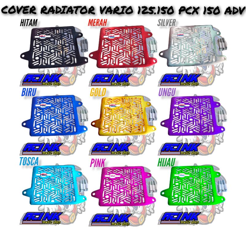 Cover radiator hrc cnc vario 125 150 adv pcx motif zig zag hrc plus baut boshing