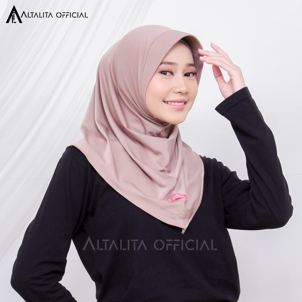 Altalita - Jilbab Sporty Instan pet Bahan Jersey Premium Polos Cocok Untuk Sekolah Olahraga dan Sehari-Hari