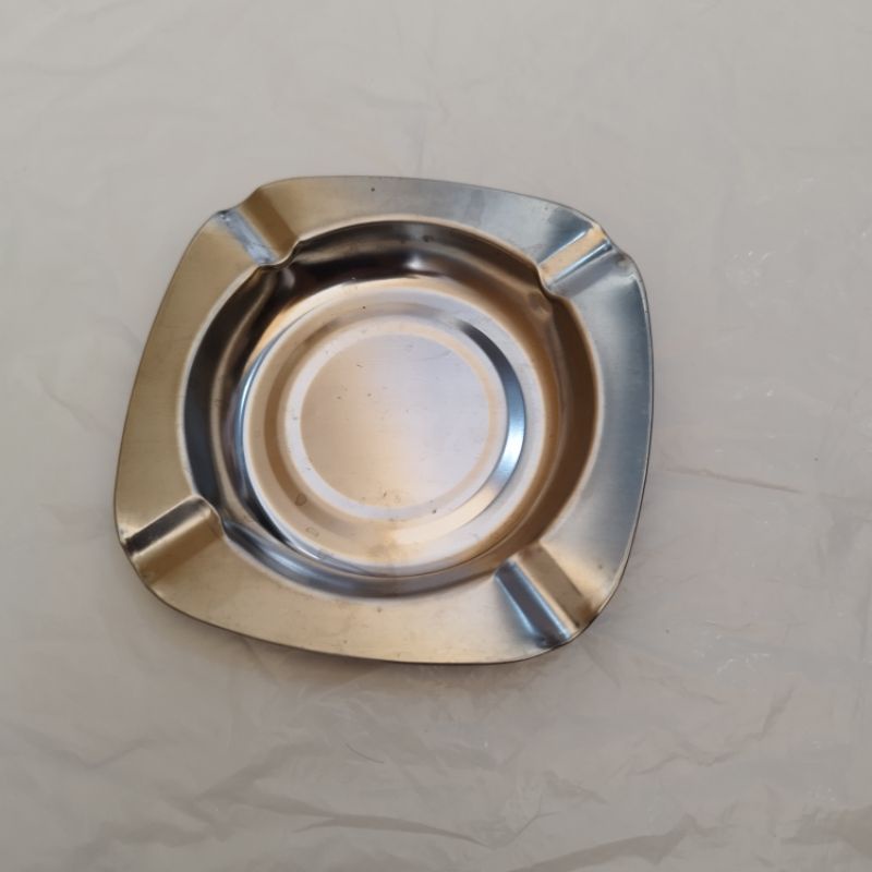 ASBAK ROKOK ASHTRAY TEMPAT MANGKOK SILVER ABU ALUMINIUM