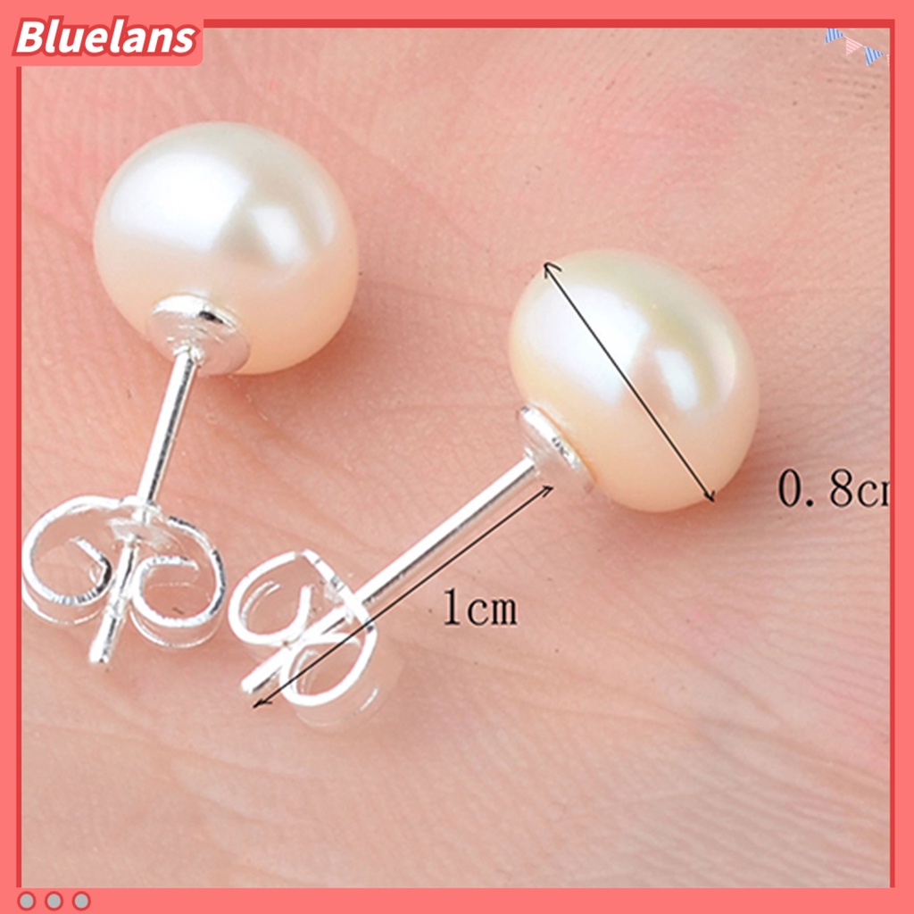 Bluelans Ear Ring White Beautiful Women Fashion Faux Pearl Ear Stud