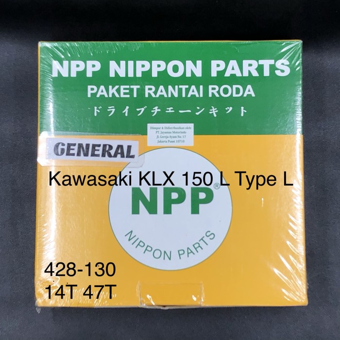 Gearset NPP Kawasaki KLX 150 L Type L Gear Set Girset Paket Rantai