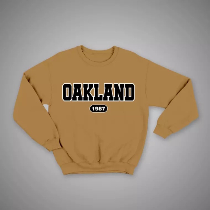 SWEEPER - TERLARIS BASIC SWEATER OAKLAND SWEATER PRIA &amp; WANITA M-XL BAHAN FLEECE