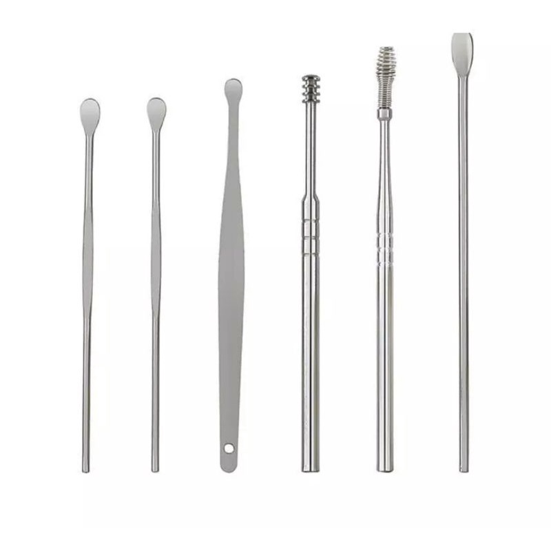 Pembersih Telinga Korek Kuping 6 IN 1 / Ear wax Stainless