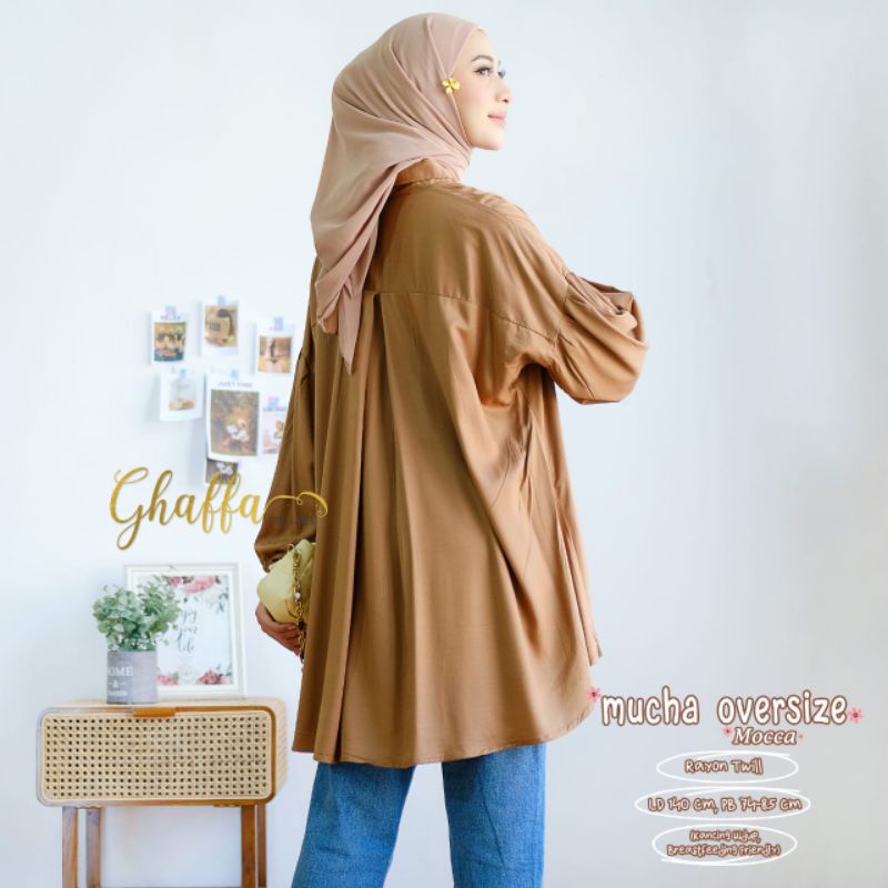 MUCHA OVERSIZE BY GHAFFA THE LABEL / BLOUSE JUMBO WANITA / Oversize jumbo polos kekinian