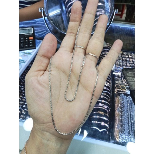 kalung italy santa mas putih 9k